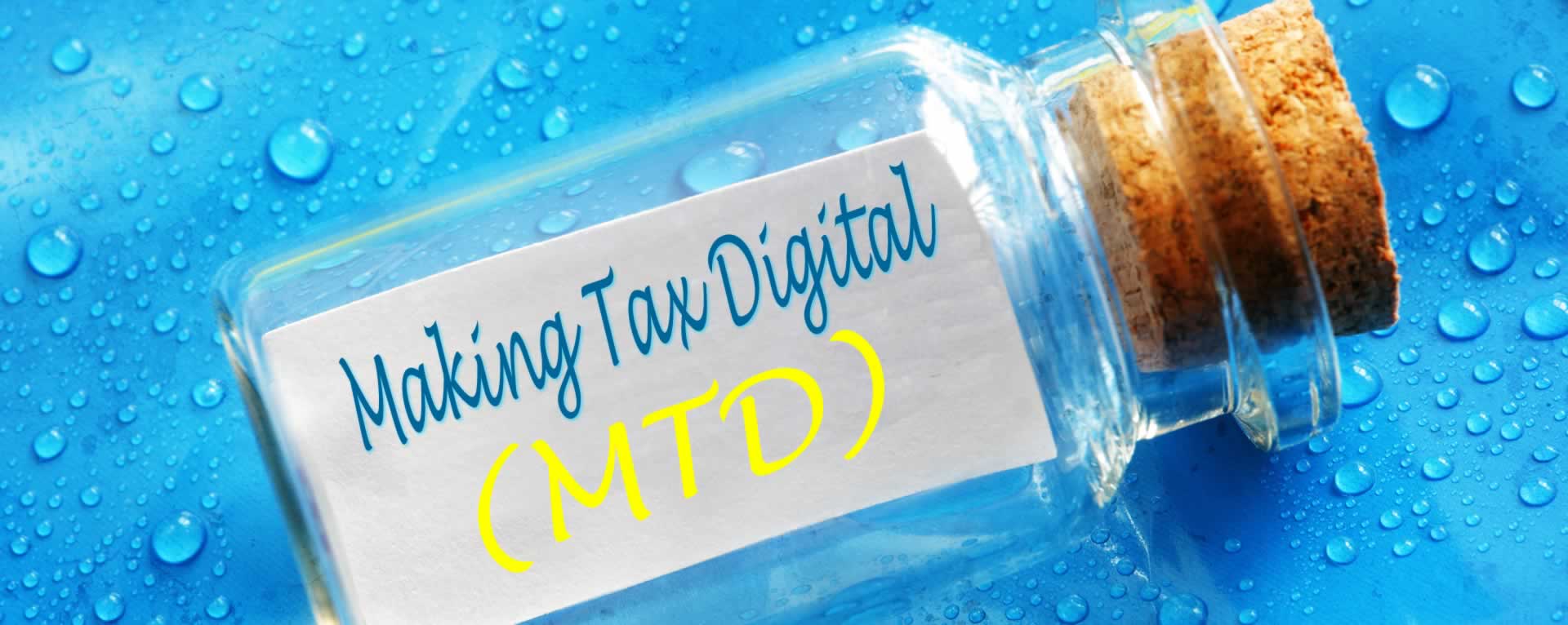 Image of Making Tax Digital (MTD) message in a bottle